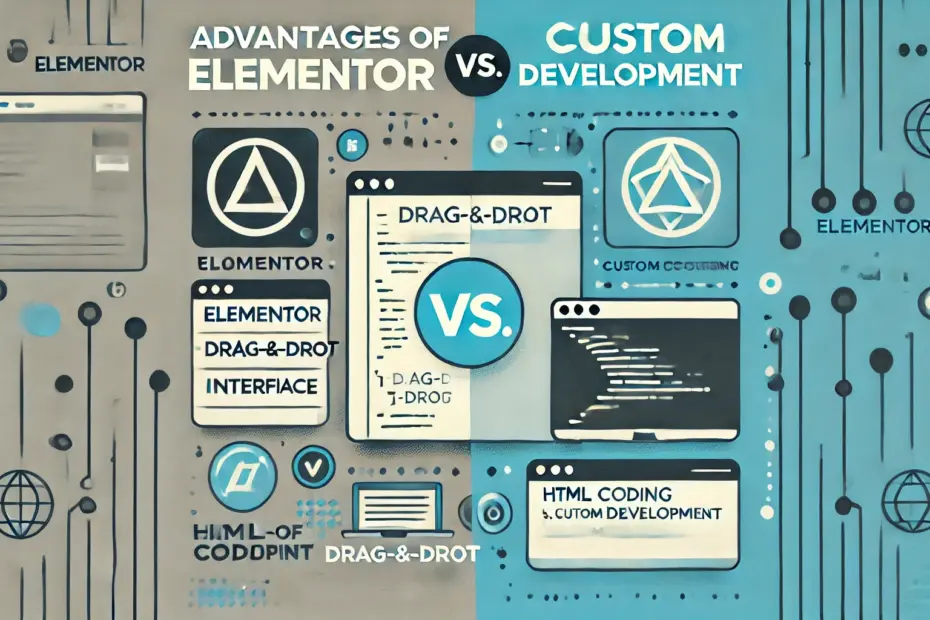 advantages of elementor vs. custom development