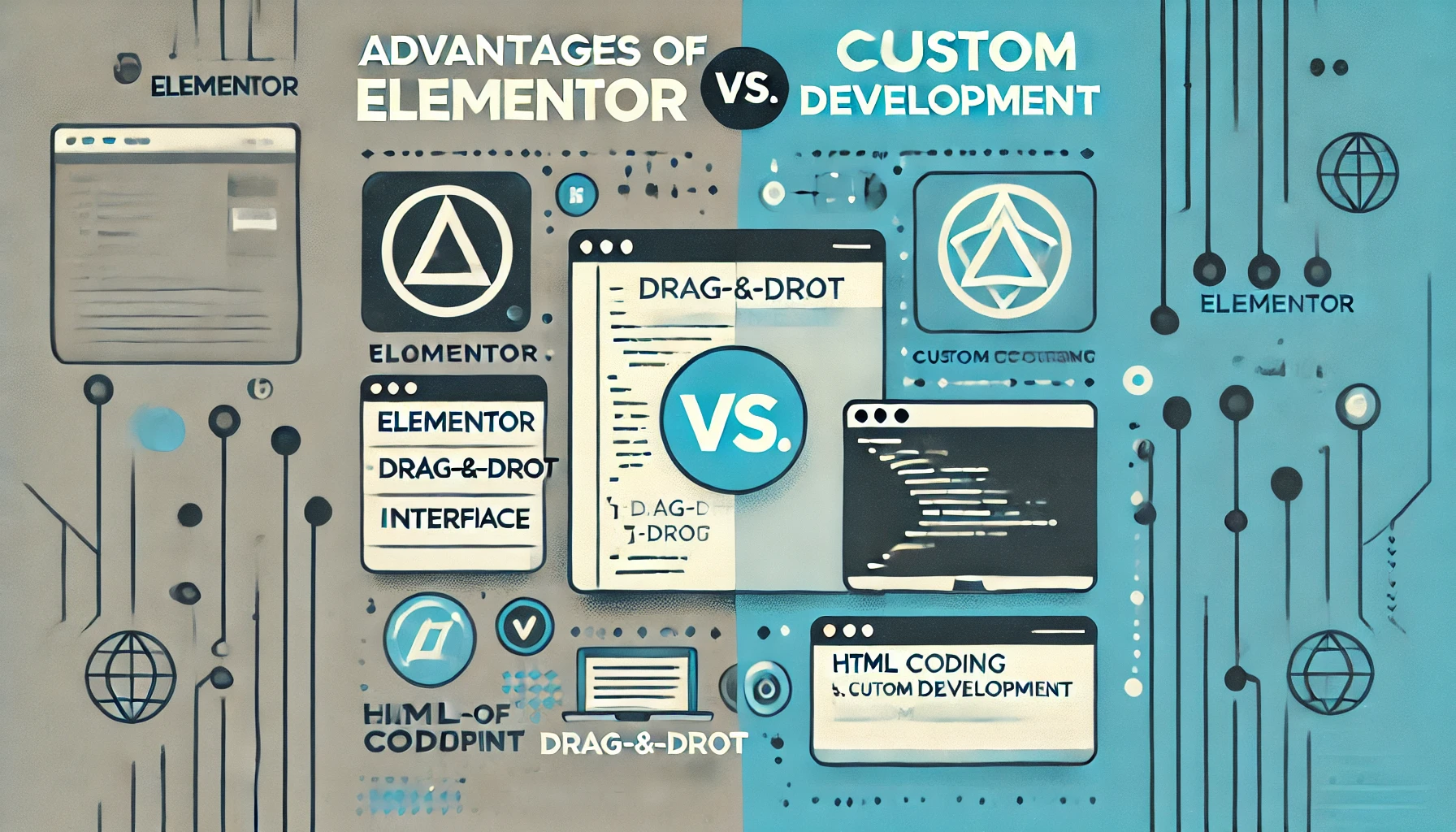 advantages of elementor vs. custom development